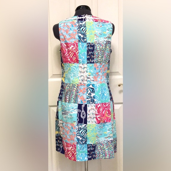 Lilly Pulitzer Worth Shift Dress Multi Sailor Patch - Picture 8 of 16